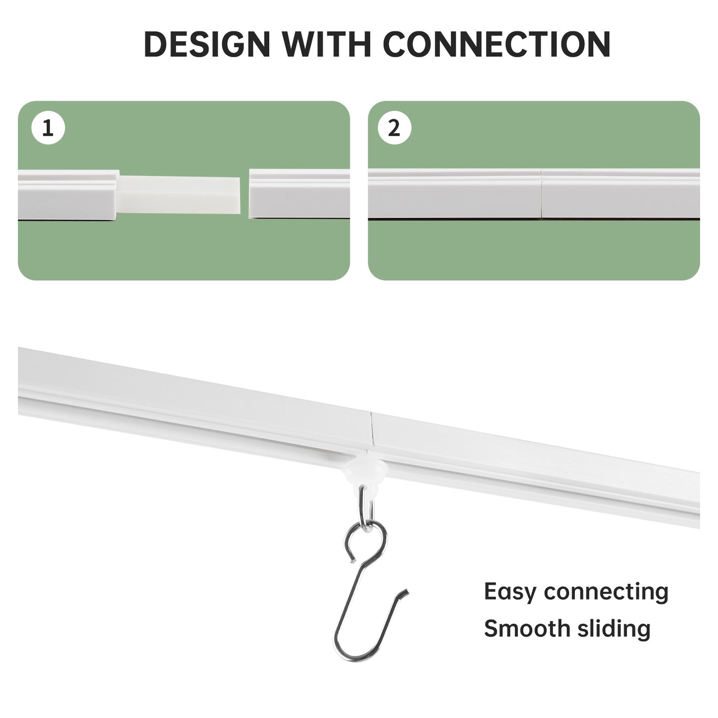 Self Adhesive Ceiling & Wall Curtain Track