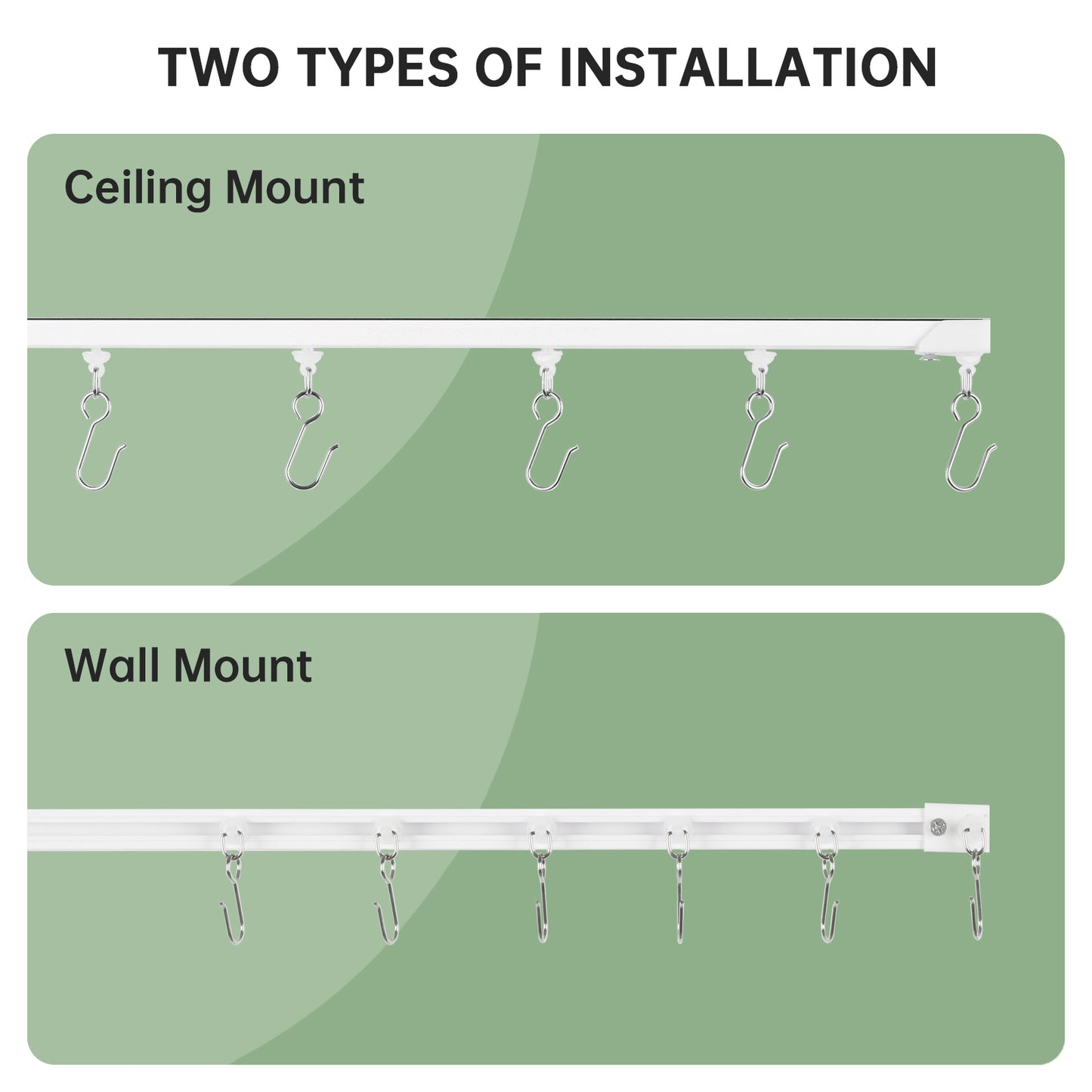 Self Adhesive Ceiling & Wall Curtain Track