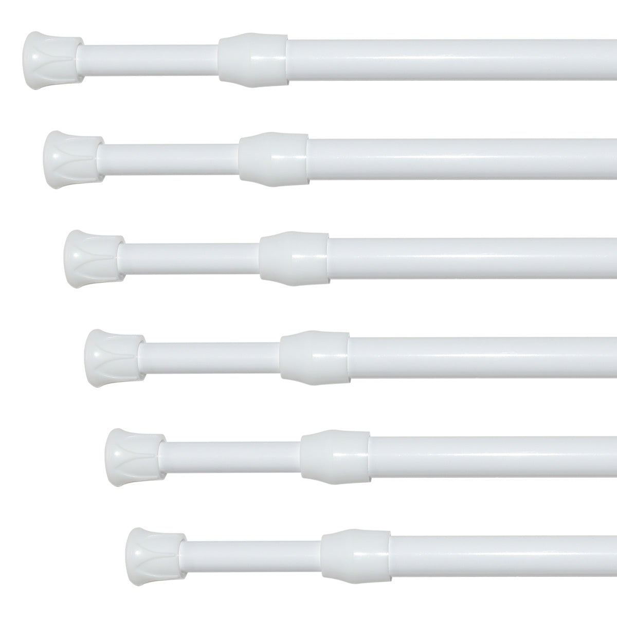 6 Pack Adjustable Tension rod 16-28 Inch