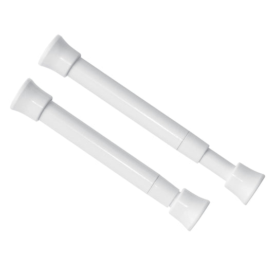 Small Spring Tension Curtain Rod White 5 to 7.5 Inches