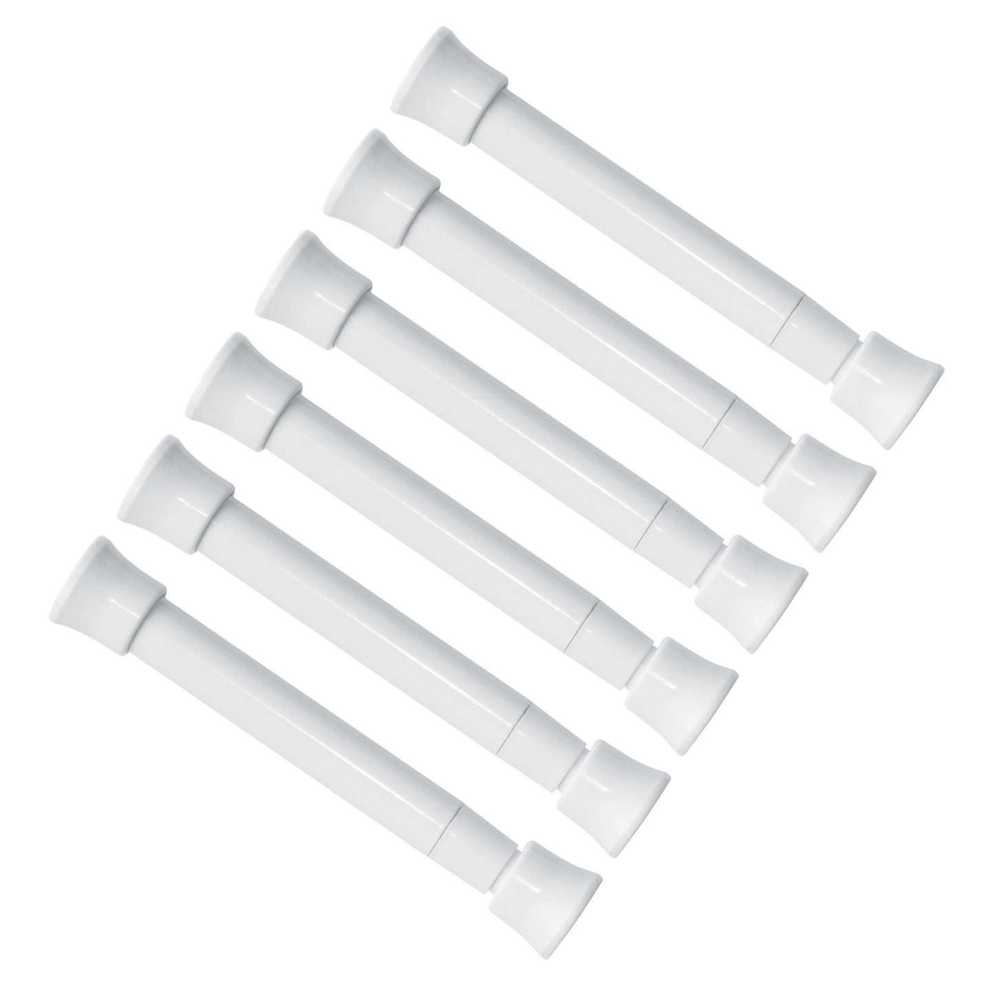 Small Spring Tension Curtain Rod White 5 to 7.5 Inches