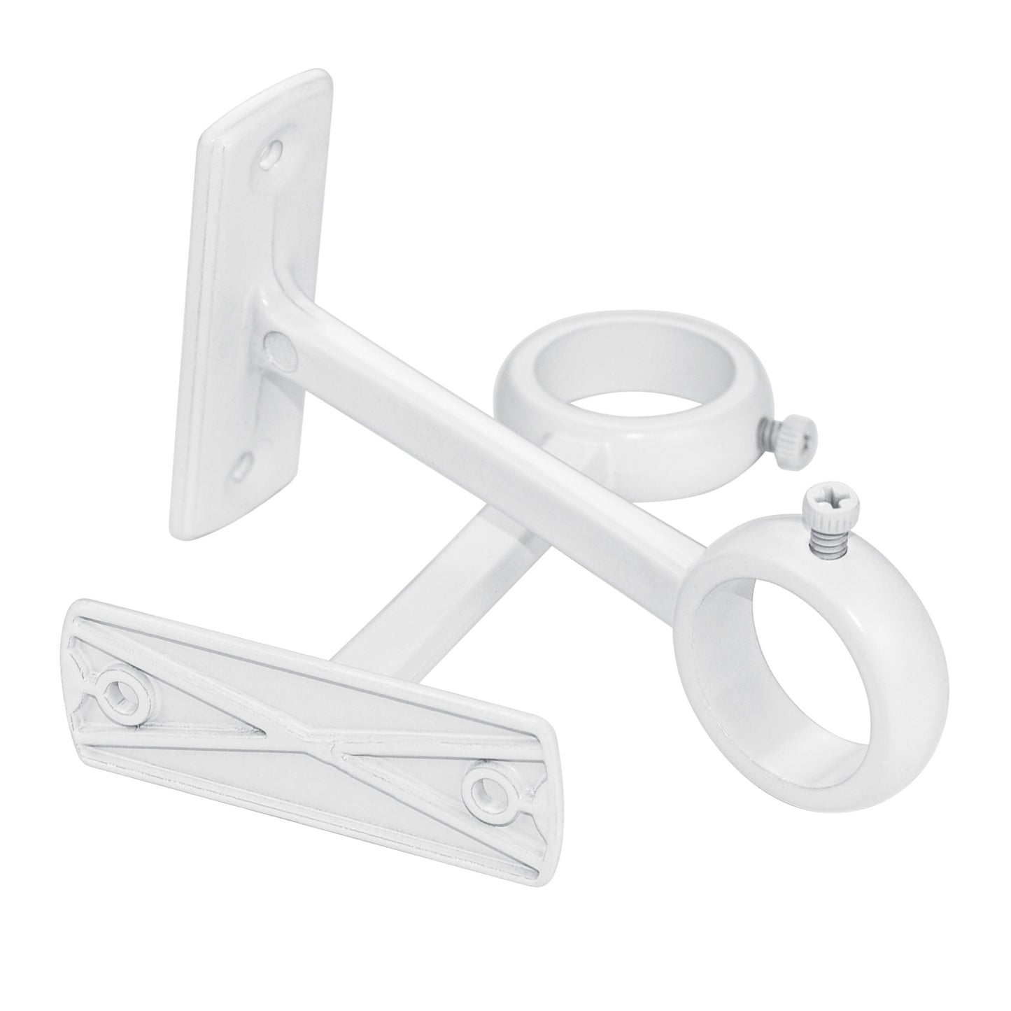 Heavy Duty Ceiling Bracket for Curtain Rod (White)