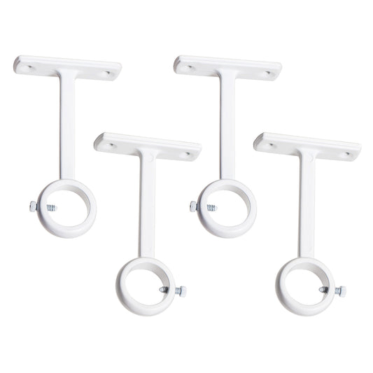 Heavy Duty Ceiling Bracket for Curtain Rod (White)